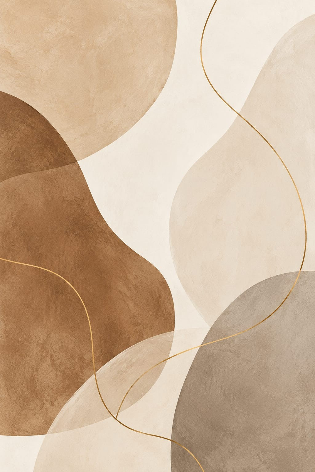 Earth Flow wall art – Neutral Abstract – UV printed on ECO Board by Wall Gallery Sri Lanka