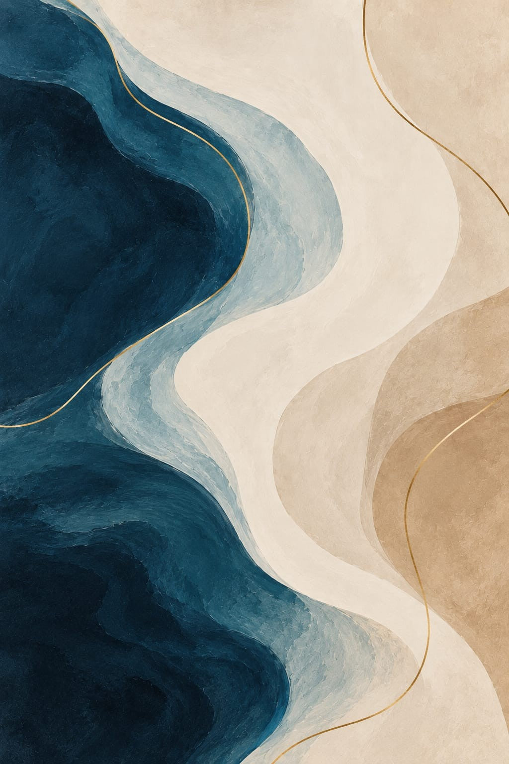 Ocean Wave wall art – Blue & Sand – UV printed on ECO Board by Wall Gallery Sri Lanka