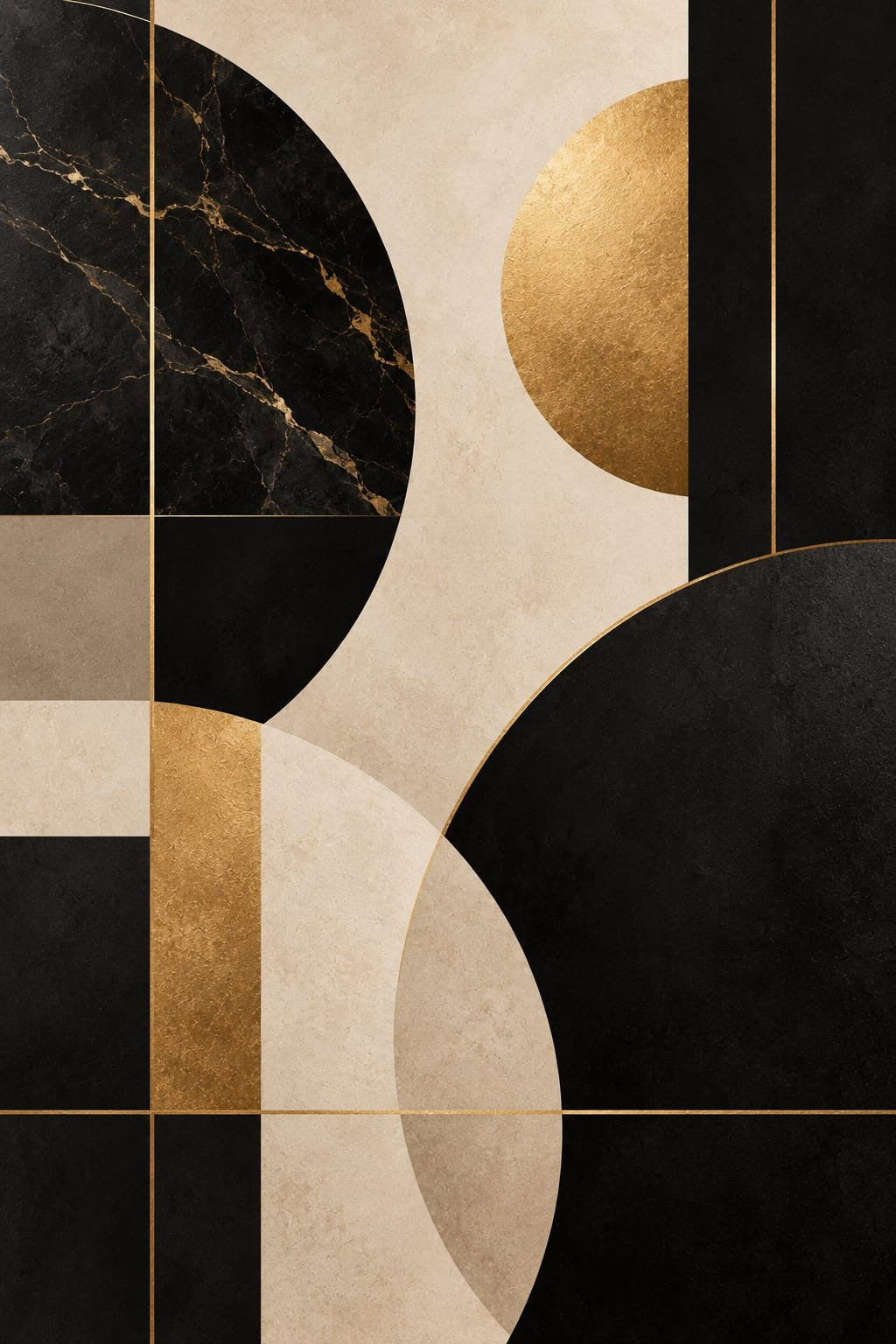 Gilded Geometry wall art – Black & Gold – UV printed on ECO Board by Wall Gallery Sri Lanka