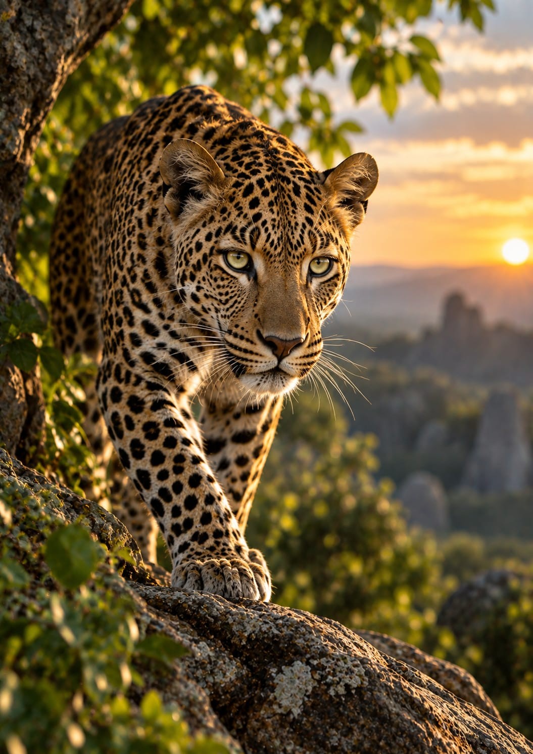 Leopard Gaze wall art – Big Cat – UV printed on ECO Board by Wall Gallery Sri Lanka
