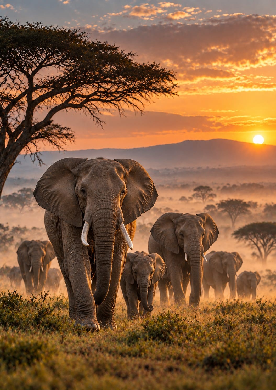 Elephant Herd wall art – Savannah – UV printed on ECO Board by Wall Gallery Sri Lanka