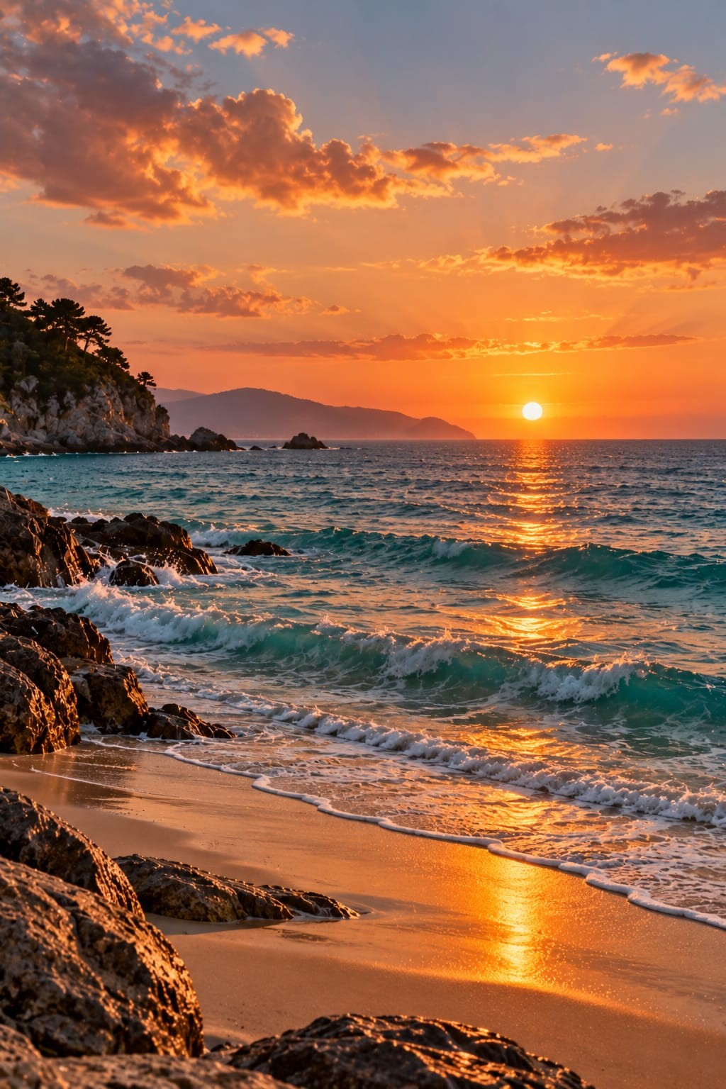Golden Shore wall art – Ocean Sunset – UV printed on ECO Board by Wall Gallery Sri Lanka
