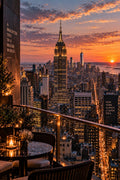 New York Sunset wall art – USA – UV printed on ECO Board by Wall Gallery Sri Lanka