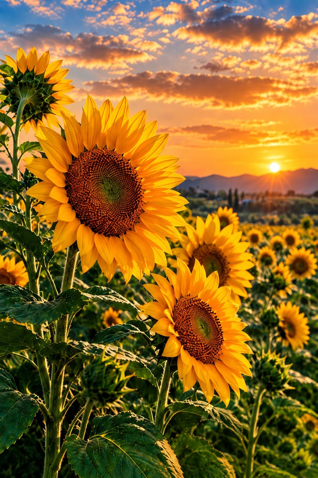Sunflower Fields wall art – Golden Hour – UV printed on ECO Board by Wall Gallery Sri Lanka