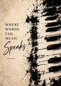 Music Speaks wall art – Piano Keys – UV printed on ECO Board by Wall Gallery Sri Lanka