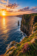 Cliffside Sunset wall art – Ocean Cliffs – UV printed on ECO Board by Wall Gallery Sri Lanka