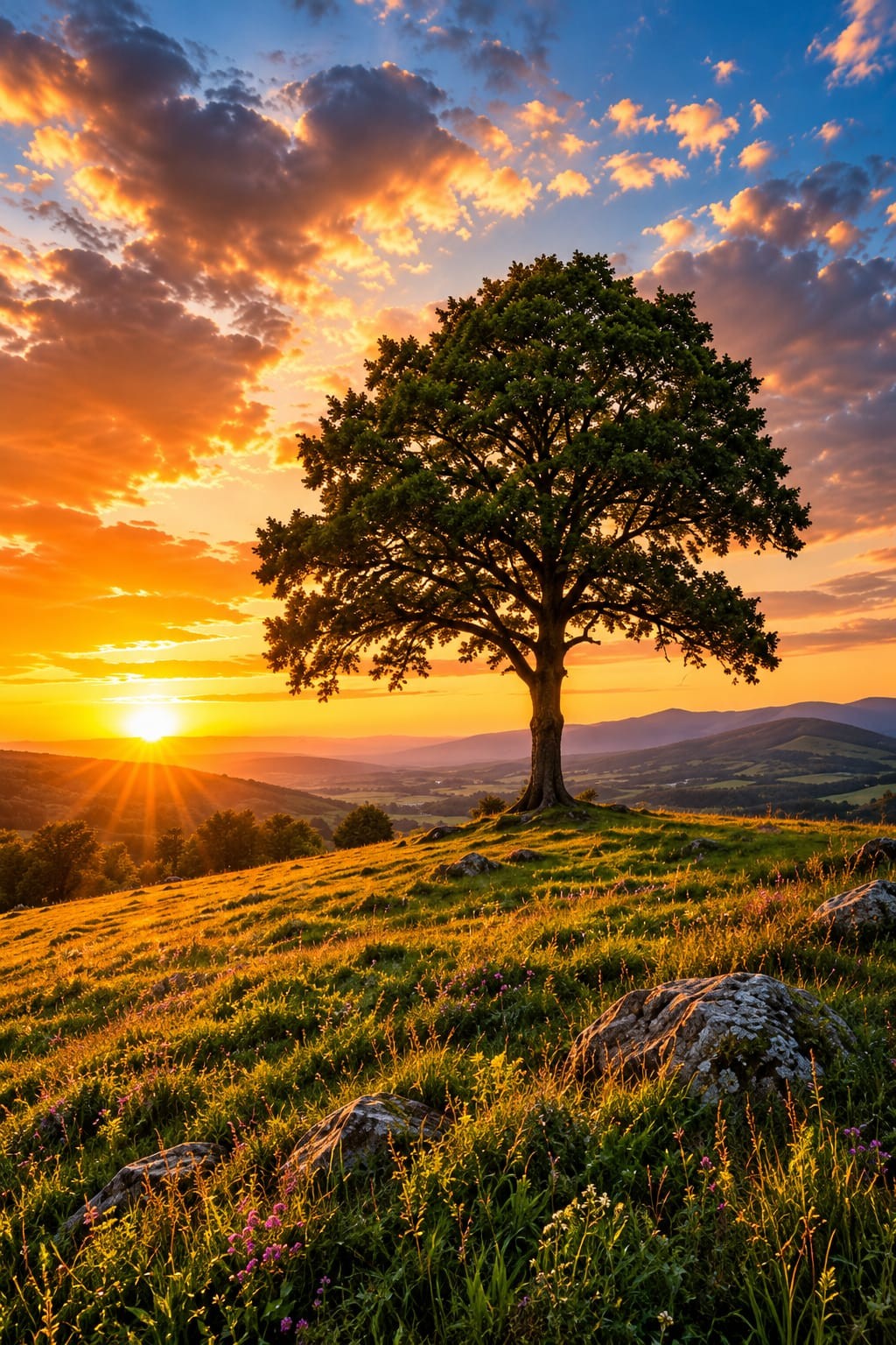 Lone Tree wall art – Golden Sunset – UV printed on ECO Board by Wall Gallery Sri Lanka