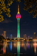 Nelum Kuluna wall art – Lotus Tower, Colombo – UV printed on ECO Board by Wall Gallery Sri Lanka