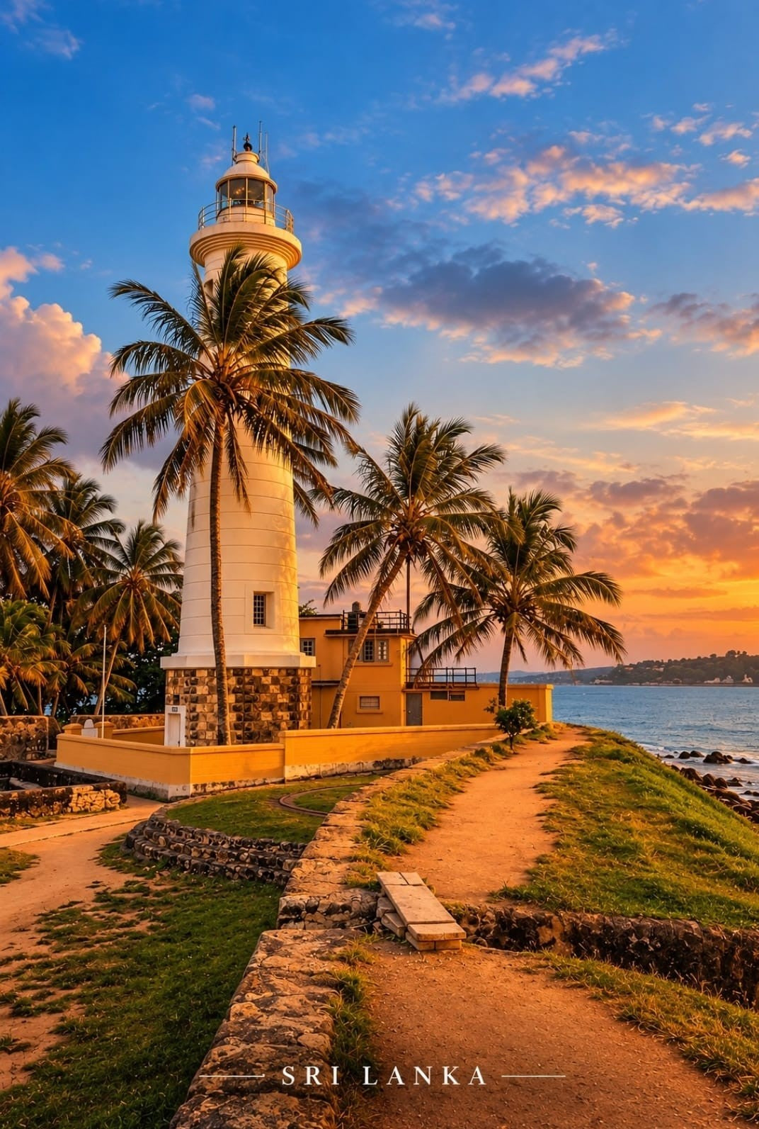 Galle Lighthouse wall art – Southern Coast – UV printed on ECO Board by Wall Gallery Sri Lanka