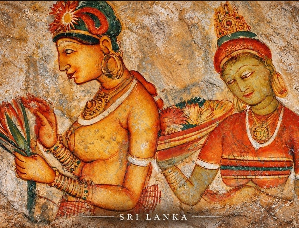 Sigiri Apsara wall art – Sigiriya Fresco – UV printed on ECO Board by Wall Gallery Sri Lanka