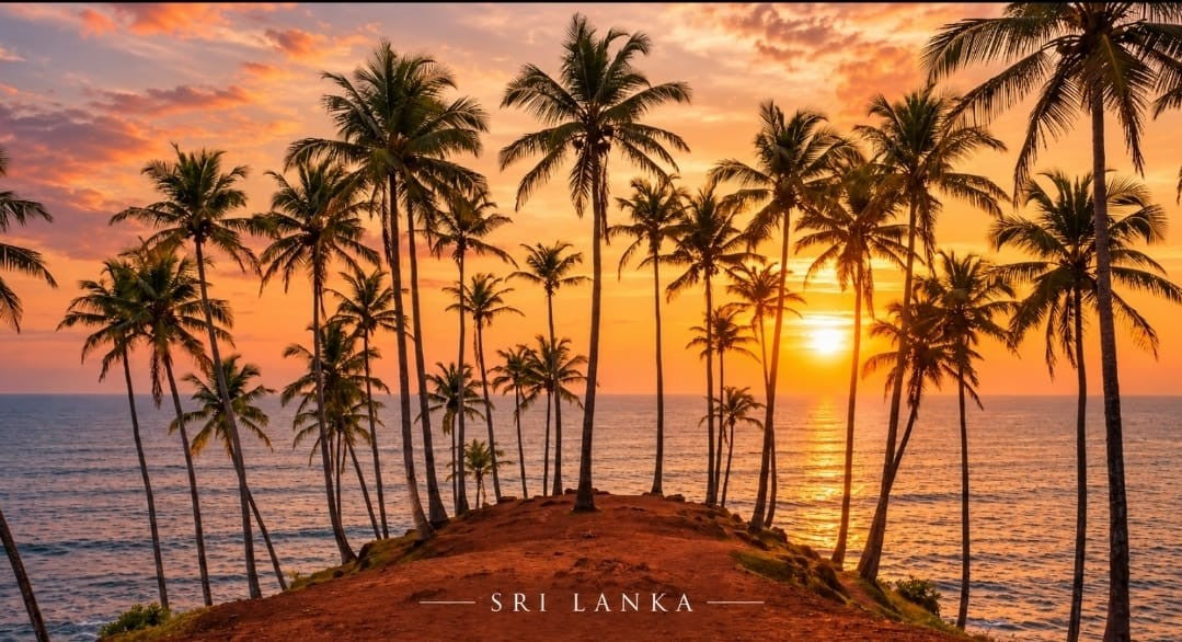 Tropical Sunset wall art – Island Paradise – UV printed on ECO Board by Wall Gallery Sri Lanka